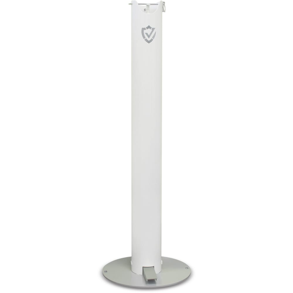 Pedal Activated Shield Sanitizer Dispenser, White